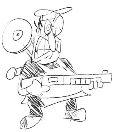 look at him in his apron good lord